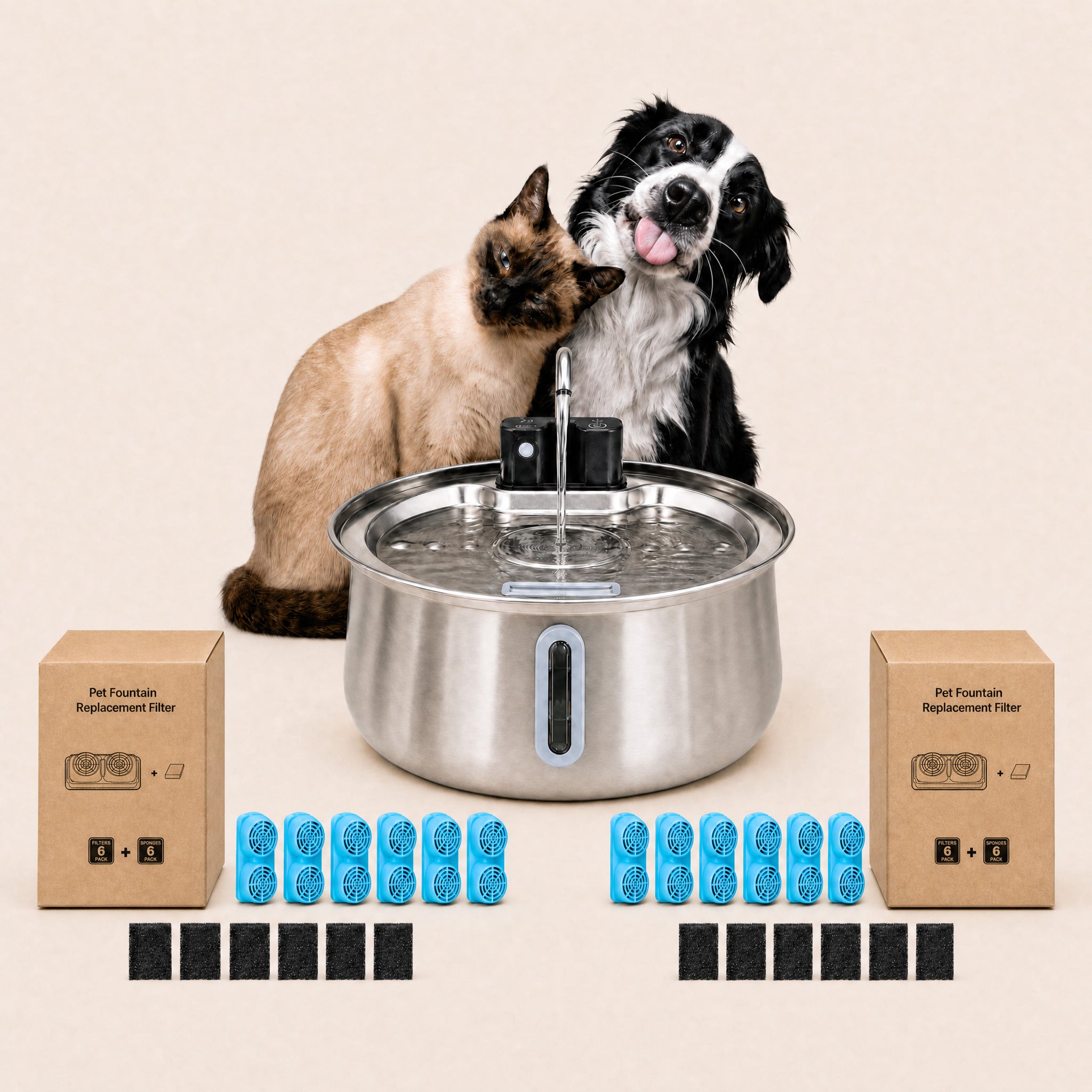 Sipfur 4L Wireless Pet Fountain